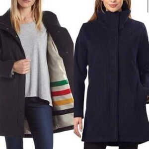 Pendleton Women's Black Wool Trench Coat